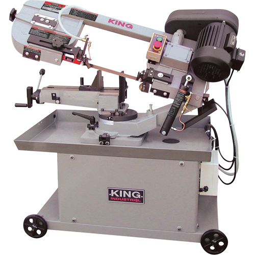 Metal Cutting Dual Swivel Band Saws, Horizontal/Vertical, Round 7" and 7" x12"  Rectangular Cutting Capacity Distribution Jean Lapalme