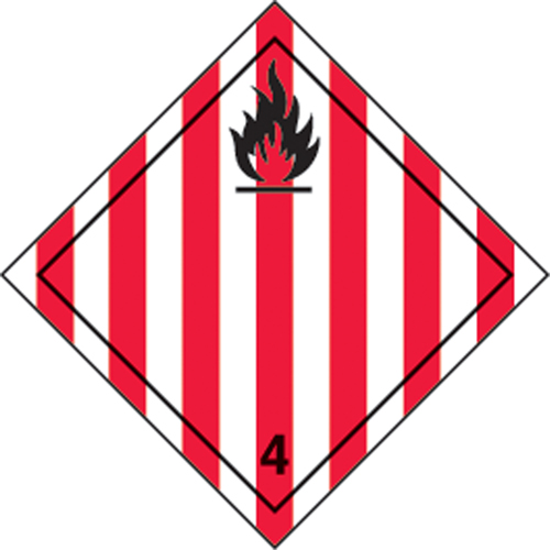 &eacute;tiquettes d'exp&eacute;dition TMD, Classe 4,1, Solides inflammables, Papier Distribution Jean Lapalme