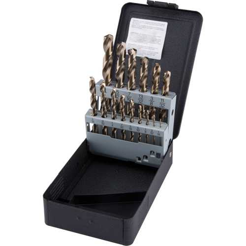 Jobber Length Drill Bit Set, 15 Pieces, High Speed Cobalt Distribution Jean Lapalme