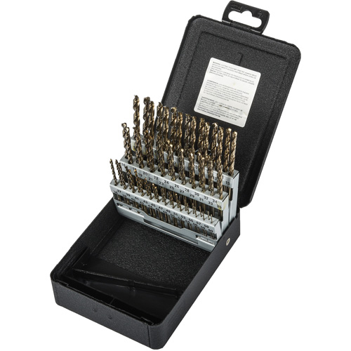 Jeu de forets s&eacute;rie courte, 60 morceaux, Acier rapide au cobalt Distribution Jean Lapalme