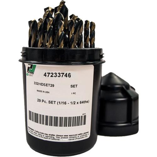Heavy-Duty Drill Bit Set , 29 Pieces, High Speed Steel Distribution Jean Lapalme