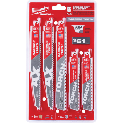 Jeu de lames en carbure Sawzall pour dents de scie Distribution Jean Lapalme