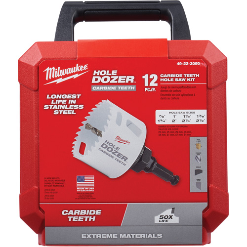 Hole Dozer Hole Saw Kit, 12 Pieces Distribution Jean Lapalme