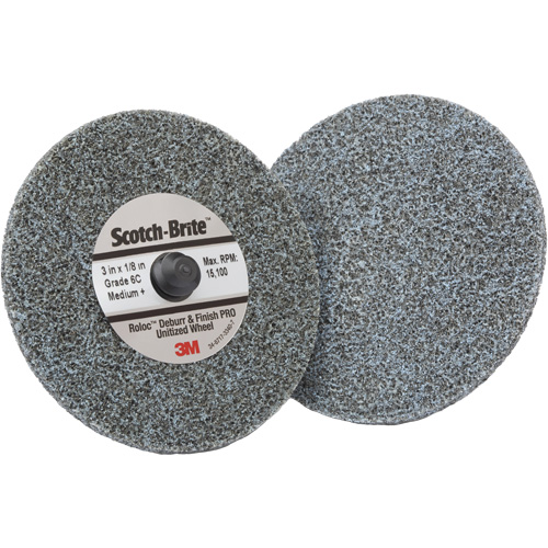 Roloc Deburr & Finish Pro TR Unitized Wheel, 2" x 1/4", Medium Grit, Ceramic Distribution Jean Lapalme