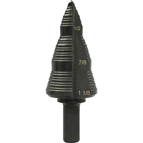 #9 Multi-Hole Step Bit, 3/16" - 1-1/8" , High Speed Steel Distribution Jean Lapalme