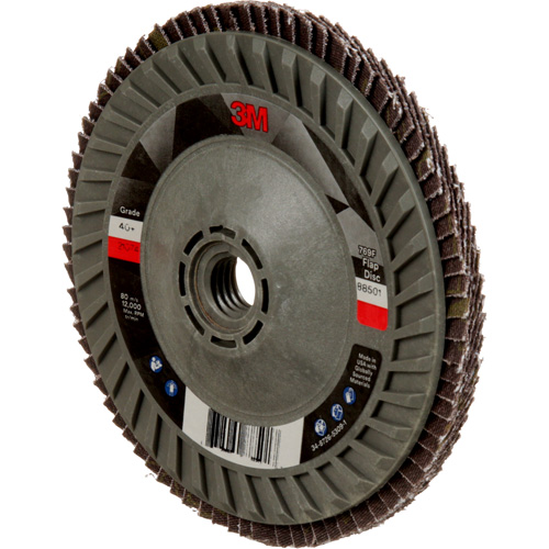Disque &agrave; lamelles &agrave; changement rapide 769F, 5" x 5/8"-11, Type 29, Grain 40+, C&eacute;ramique Distribution Jean Lapalme