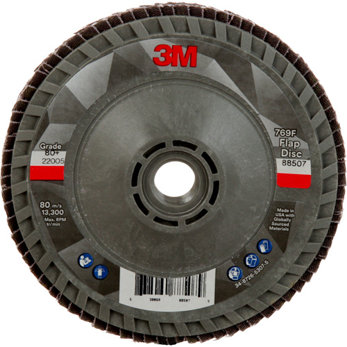 Disque &agrave; lamelles &agrave; changement rapide 769F, 4-1/2" x 5/8"-11, Type 29, Grain 80+, C&eacute;ramique Distribution Jean Lapalme