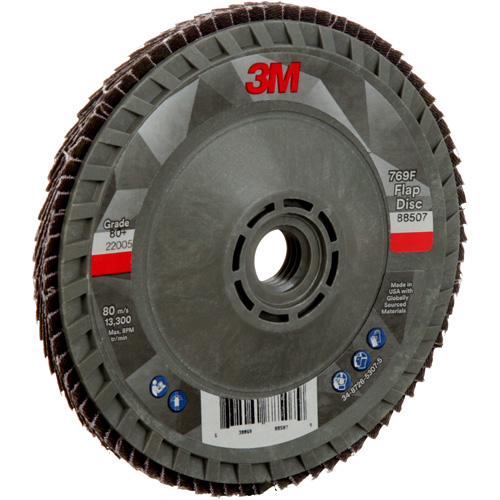 Disque &agrave; lamelles &agrave; changement rapide 769F, 4-1/2" x 5/8"-11, Type 29, Grain 80+, C&eacute;ramique Distribution Jean Lapalme