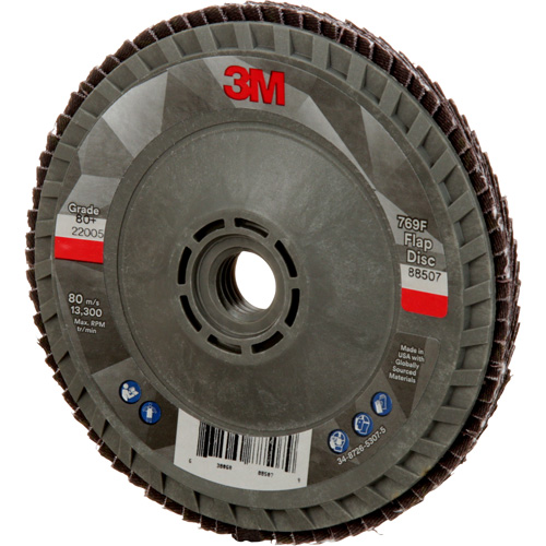 Disque &agrave; lamelles &agrave; changement rapide 769F, 4-1/2" x 5/8"-11, Type 29, Grain 80+, C&eacute;ramique Distribution Jean Lapalme