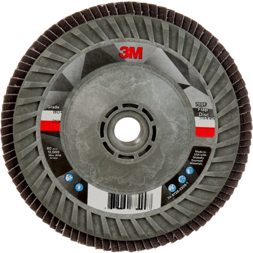 Disque &agrave; lamelles &agrave; changement rapide 769F, 5" x 5/8"-11, Type 29, Grain 80+, C&eacute;ramique Distribution Jean Lapalme