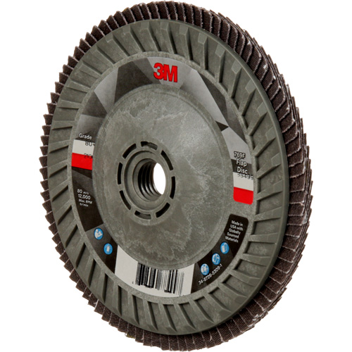 Disque &agrave; lamelles &agrave; changement rapide 769F, 5" x 5/8"-11, Type 29, Grain 80+, C&eacute;ramique Distribution Jean Lapalme