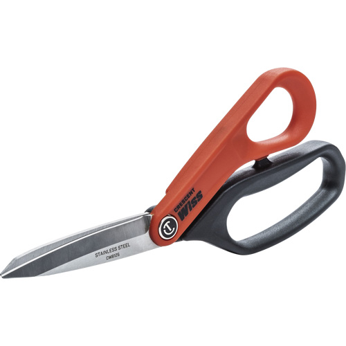 Cisaille tout usage en acier inoxydable pour ouvrier professionnel, 8-1/2", Poign&eacute;e Anneaux Distribution Jean Lapalme