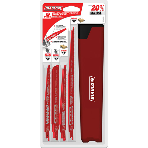 Ensemble de lames de scie alternative pour la coupe/d&eacute;molition du bois avec clous Distribution Jean Lapalme