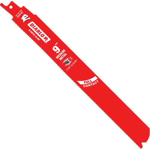 Lame de scie alternative de s&eacute;rie moyenne pour le m&eacute;tal, Bim&eacute;tal, 14-18 Dents par pouce, 9" lo x 1" la Distribution Jean Lapalme