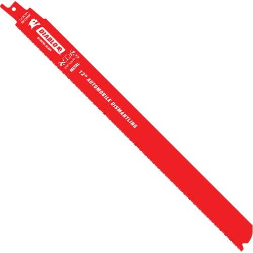 Reciprocating Blade for Auto Dismantling, Bi-Metal, 10-14 TPI, 12" L x 1" W Distribution Jean Lapalme