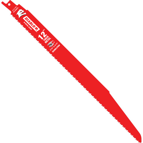 Lame de scie alternative pour la d&eacute;molition et les m&eacute;taux &eacute;pais, Bim&eacute;tal, 8-10 Dents par pouce, 12" lo Distribution Jean Lapalme