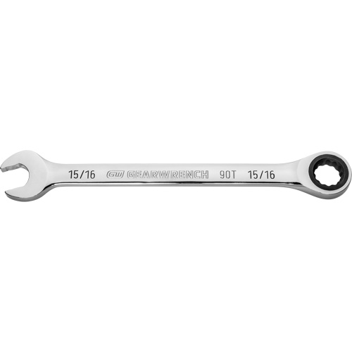 90-Tooth Ratcheting Combination Wrench, 12 Point, 15/16", Chrome Finish Distribution Jean Lapalme