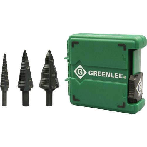 Step Bit Set, 1/8"/3/16" - 1/2"/7/8"/1-1/8"  Distribution Jean Lapalme