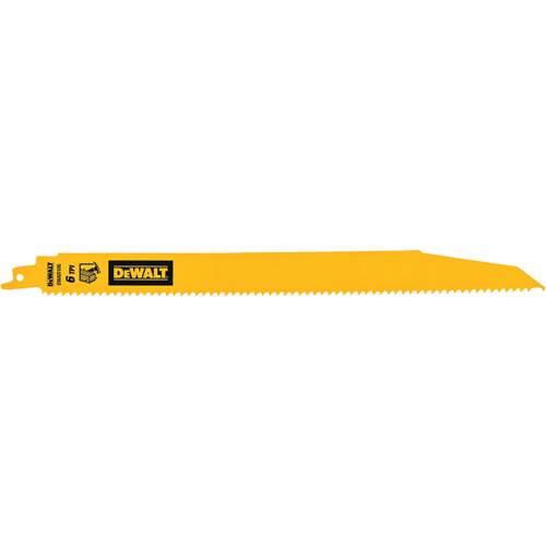 Demolition Reciprocating Saw Blade, Bi-Metal, 6 TPI, 12" L Distribution Jean Lapalme