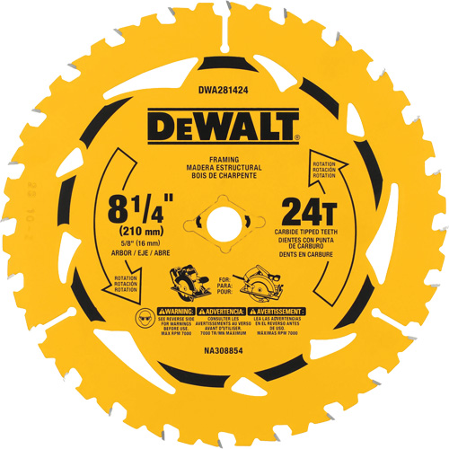 Lame de scie circulaire &agrave; refendre, 8-1/4", 40 dents, Pour Bois Distribution Jean Lapalme