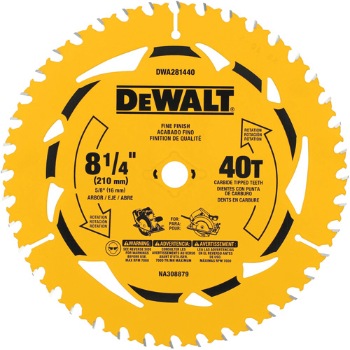 Cross Cutting Circular Saw Blade, 8-1/4", 40 Teeth, Wood Use Distribution Jean Lapalme