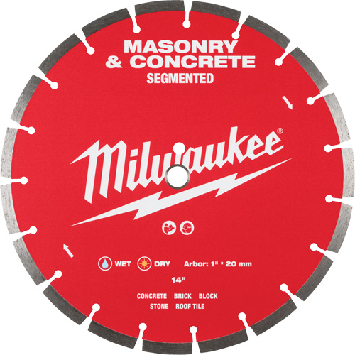 Segmented Masonry & Concrete Diamond Blade, 14", Stone/Concrete/Brick/Tile Use Distribution Jean Lapalme