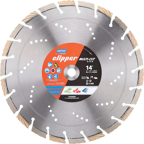 Disque diamant&eacute; Clipper Multi-Cut &agrave; segments, 14", Pour Pierre/B&eacute;ton Distribution Jean Lapalme