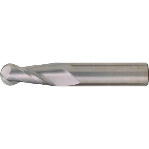 Ball Nose Single End General Purpose End Mill, 1/2" Dia., 4" L, 2 Flutes, Carbide Distribution Jean Lapalme