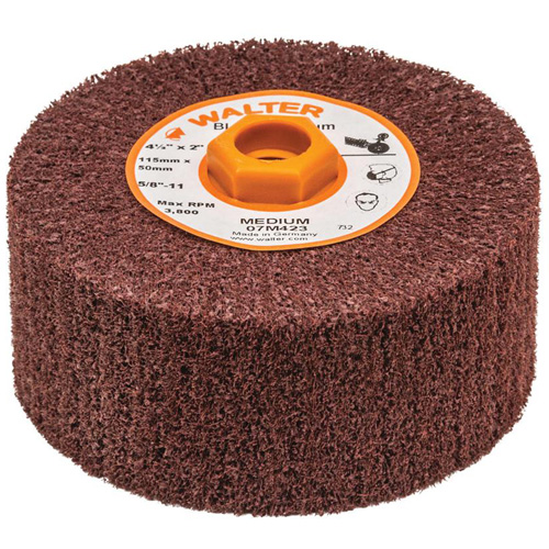 Blendex Surface Conditioning Drum, 4-1/2" Dia. x 2" W, 5/8"-11 Arbor, Medium Grit Distribution Jean Lapalme