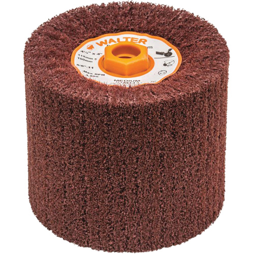 Blendex Surface Conditioning Drum, 4-1/2" Dia. x 4" W, 5/8"-11 Arbor, Medium Grit Distribution Jean Lapalme