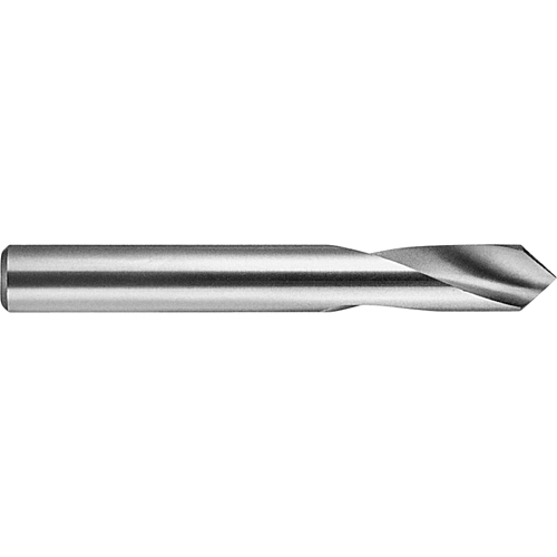 Spotting Drill, Bright, Regular Length, 1/4", High Speed Steel, 90° Point Distribution Jean Lapalme