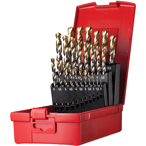 Jobber Length Drill Bit Set, 25 Pieces, High Speed Steel Distribution Jean Lapalme