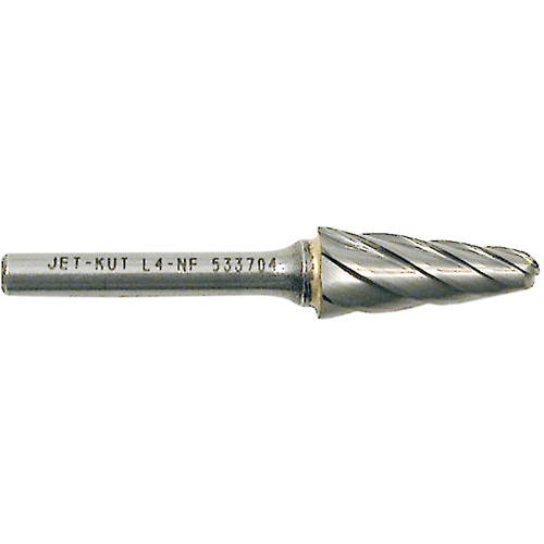 L4-NF 1/4" Taper Shape Bur for Aluminum/Non-ferrous Materials, 1/2" Dia. Distribution Jean Lapalme