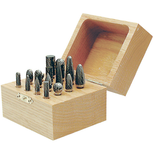 CBK-16 Carbide Bur Set in Wooden Box, 16 Pieces Distribution Jean Lapalme