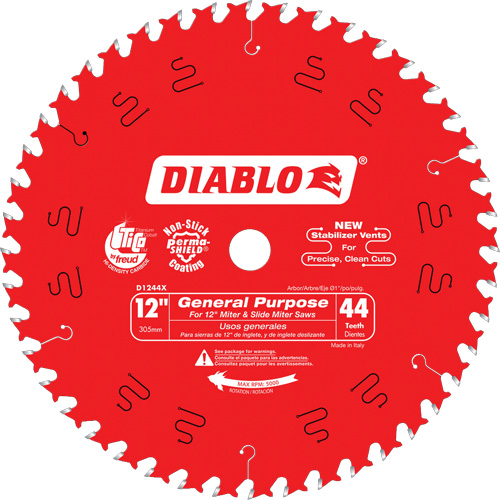 Lames de scie - Usage universel, 12", 44 dents, Pour Bois Distribution Jean Lapalme