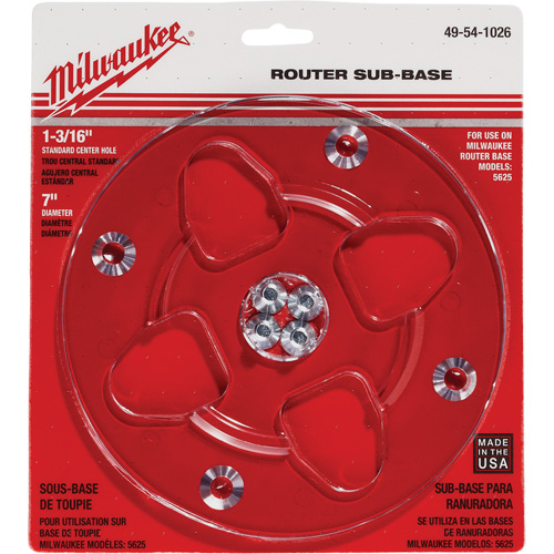 Clear 7" Diameter 1-3/16" Center Hole Sub-Base Distribution Jean Lapalme