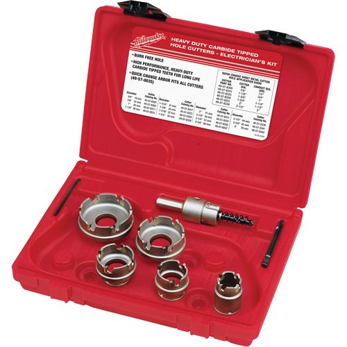 Sheet Metal Carbide Cutter Electrician's Kit, 5 Pieces Distribution Jean Lapalme