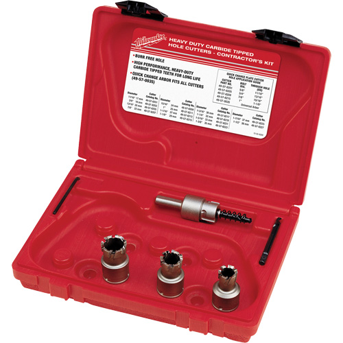 Sheet Metal Carbide Cutter Electrician's Kit, 7 Pieces Distribution Jean Lapalme