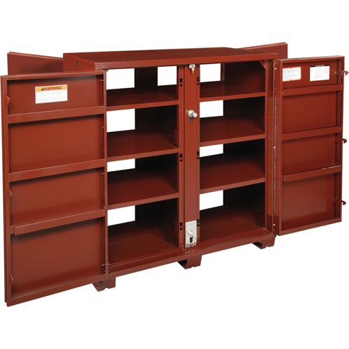 Armoire &agrave; tablettes Jobsite, Acier, 63,7 pi³, Rouge Distribution Jean Lapalme
