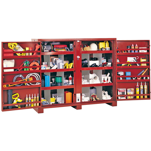 Armoire &agrave; tablettes Jobsite, Acier, 49 pi³, Rouge Distribution Jean Lapalme