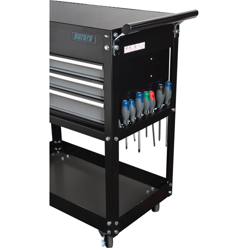 Chariot utilitaire, 4 tiroirs, 18" lo x 33" la x 39" h, Noir Distribution Jean Lapalme