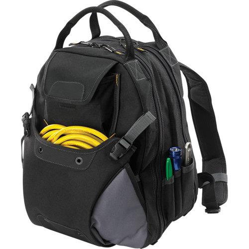 44-Pocket Tool Backpack, 16" L x 13-1/4" W, Black, Polyester Distribution Jean Lapalme