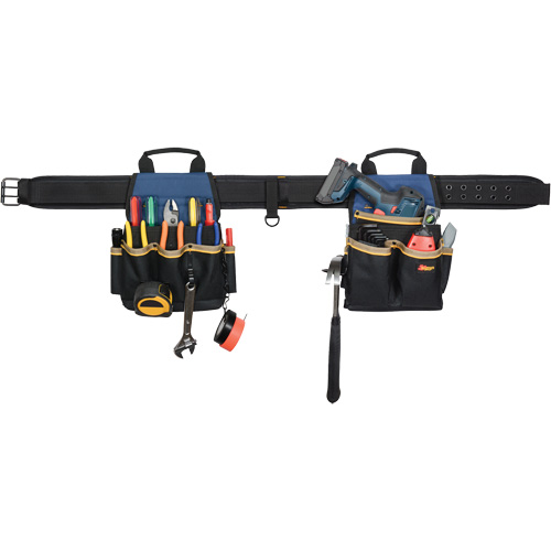 Combin&eacute;s de ceinture &agrave; outils &agrave; 20 pochettes, Polyester, Noir Distribution Jean Lapalme