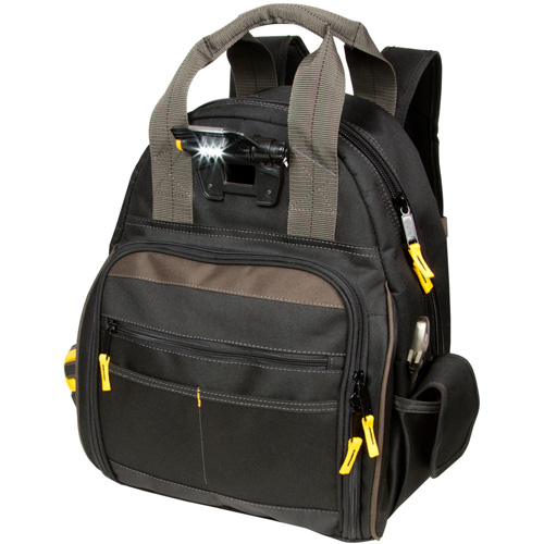 Sacs &agrave; dos pour outils Techgear &agrave; 53 pochettes, 16" lo x 13-1/4" la, Noir, Polyester Distribution Jean Lapalme