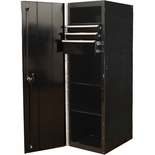 RX Series Side Cabinet, 3 Drawers, 19" W x 25" D x 61" H, Black Distribution Jean Lapalme