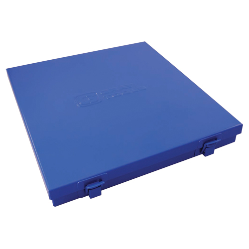 Boîte en m&eacute;tal mince, 10-1/2" P x 9-1/4" la x 1-1/4" h, Bleu Distribution Jean Lapalme