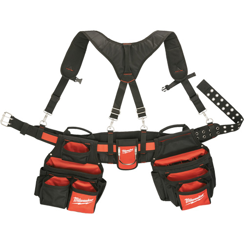 Contractor Work Belt With  Suspension Rig, Nylon, Black Distribution Jean Lapalme