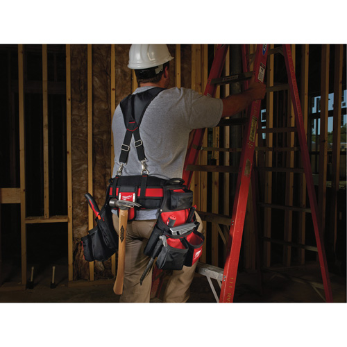 Contractor Work Belt With  Suspension Rig, Nylon, Black Distribution Jean Lapalme
