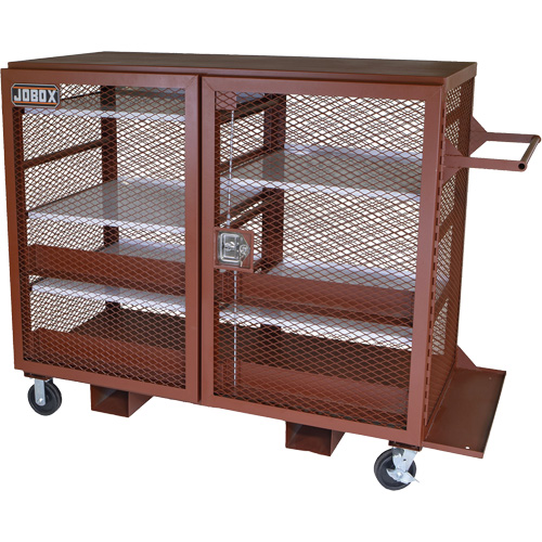 Armoire mobile en treillis, Acier, 49 pi³, Rouge Distribution Jean Lapalme