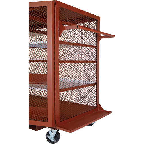 Armoire mobile en treillis, Acier, 37 pi³, Rouge Distribution Jean Lapalme